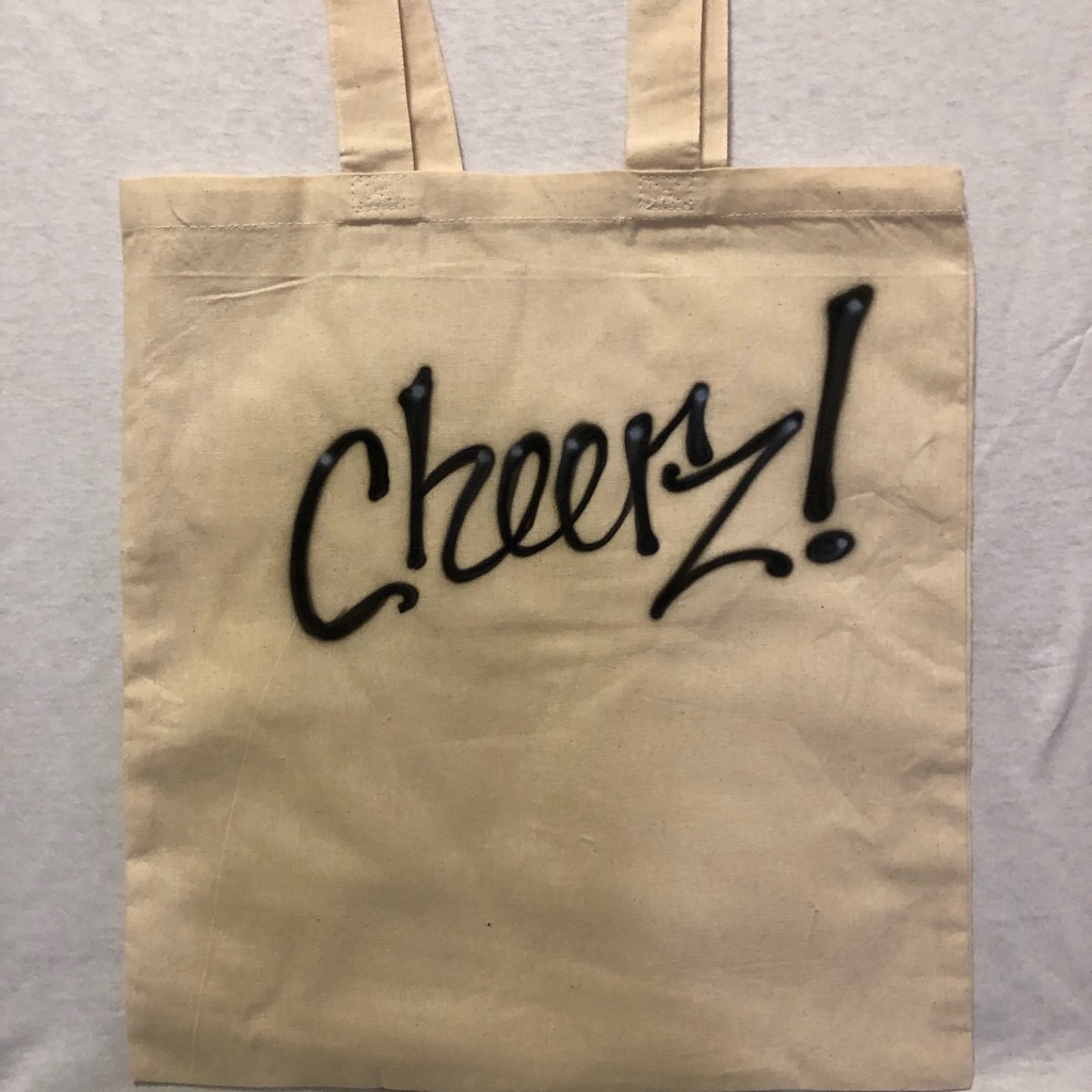 New Cheerz! Canvas Tote Bag Airbrushed By Me! New!